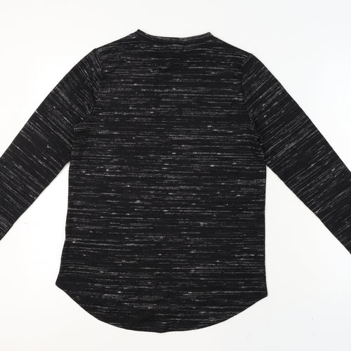Marks and Spencer Women's Black Mix Long Sleeve Jersey Top Size 10