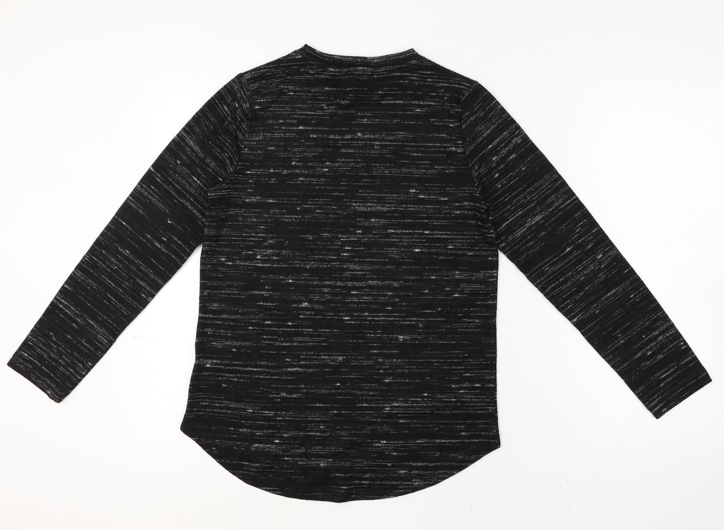 Marks and Spencer Women's Black Mix Long Sleeve Jersey Top Size 10