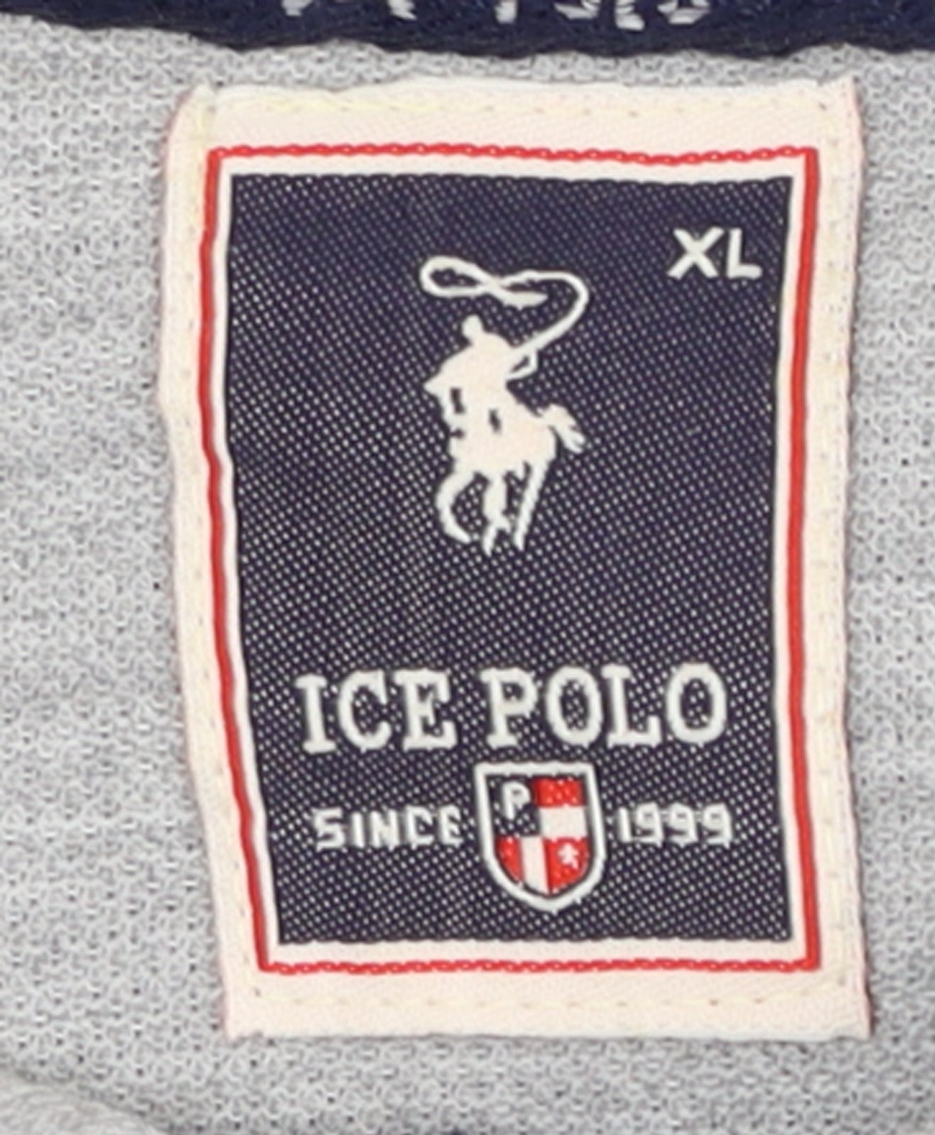 Ice Polo Men's Grey Cotton Blend Short Sleeve XL Polo Shirt