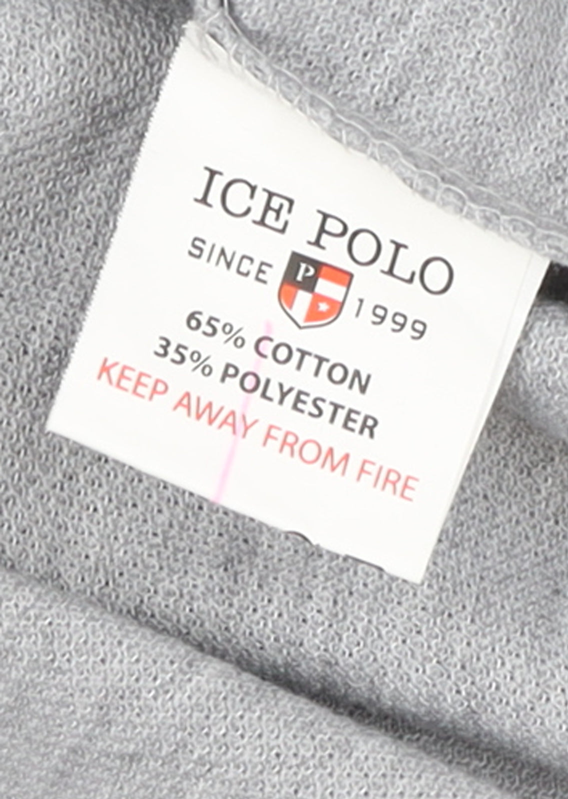Ice Polo Men's Grey Cotton Blend Short Sleeve XL Polo Shirt