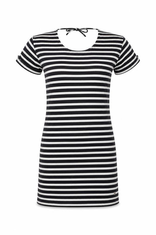 Front view of L.O.G.G. Women's Multicoloured XS T-Shirt Dress Nautical Cotton