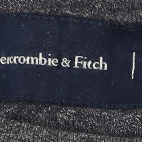 Abercrombie & Fitch Men's Grey Long Sleeve Crew Neck T-Shirt XS