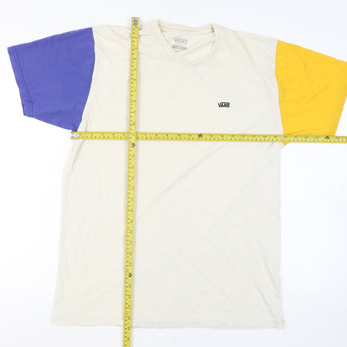 Vans Men's Multicoloured Cotton Crew Neck Classic Fit T-Shirt Size L