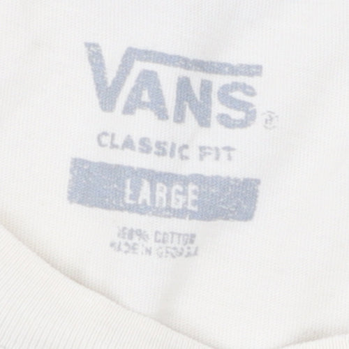 Vans Men's Multicoloured Cotton Crew Neck Classic Fit T-Shirt Size L