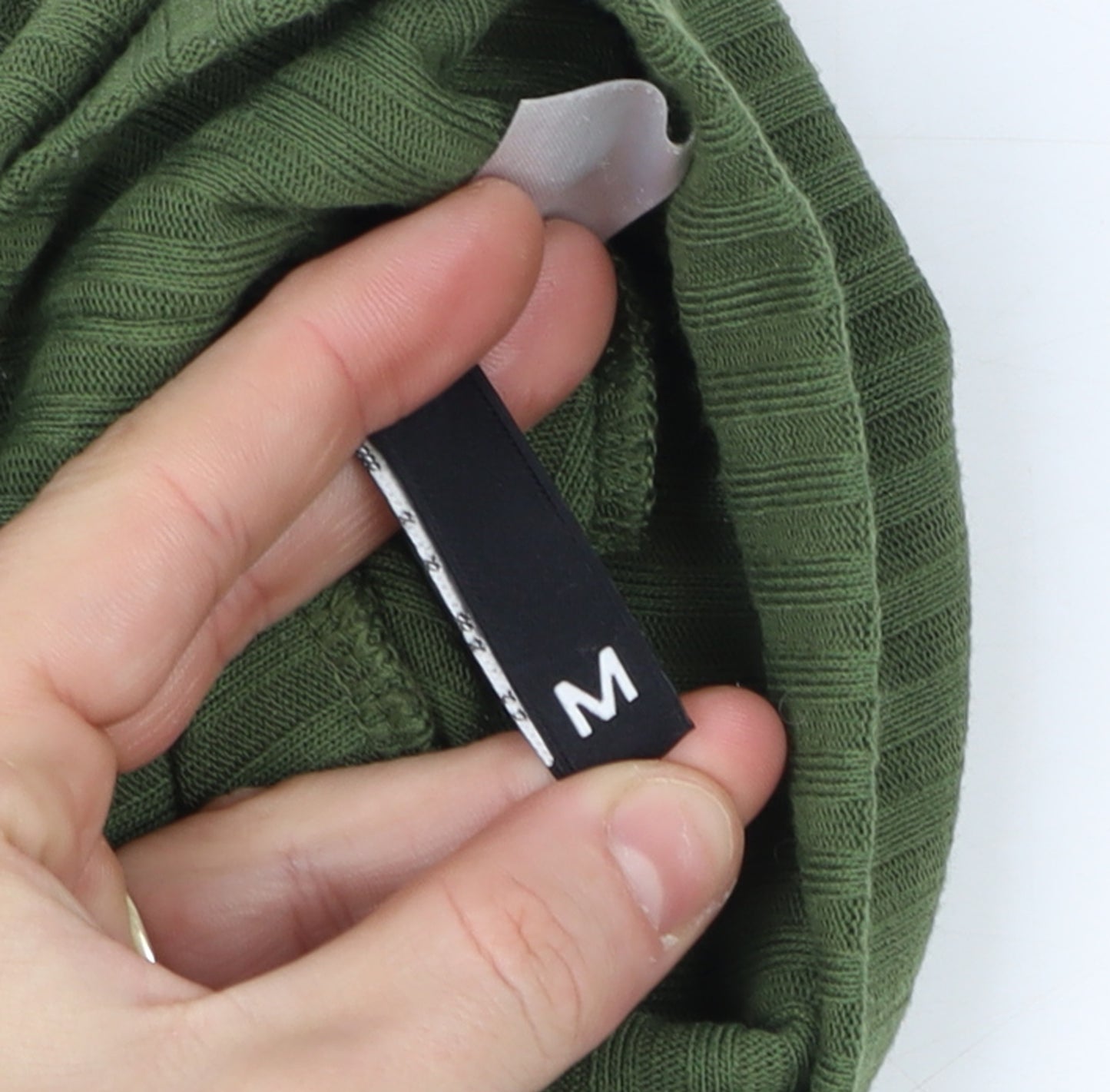 H&M Divided Women's Green Roll Neck Long Sleeve Jersey Top Medium
