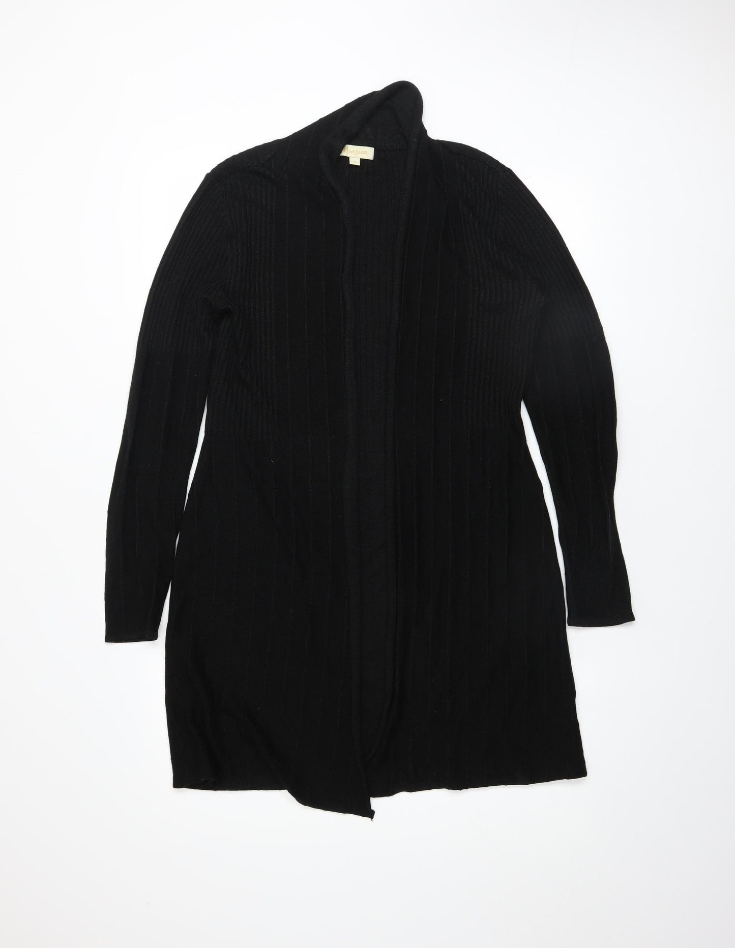 Monsoon Women’s Black Long Sleeve Knit Open Cardigan Size M