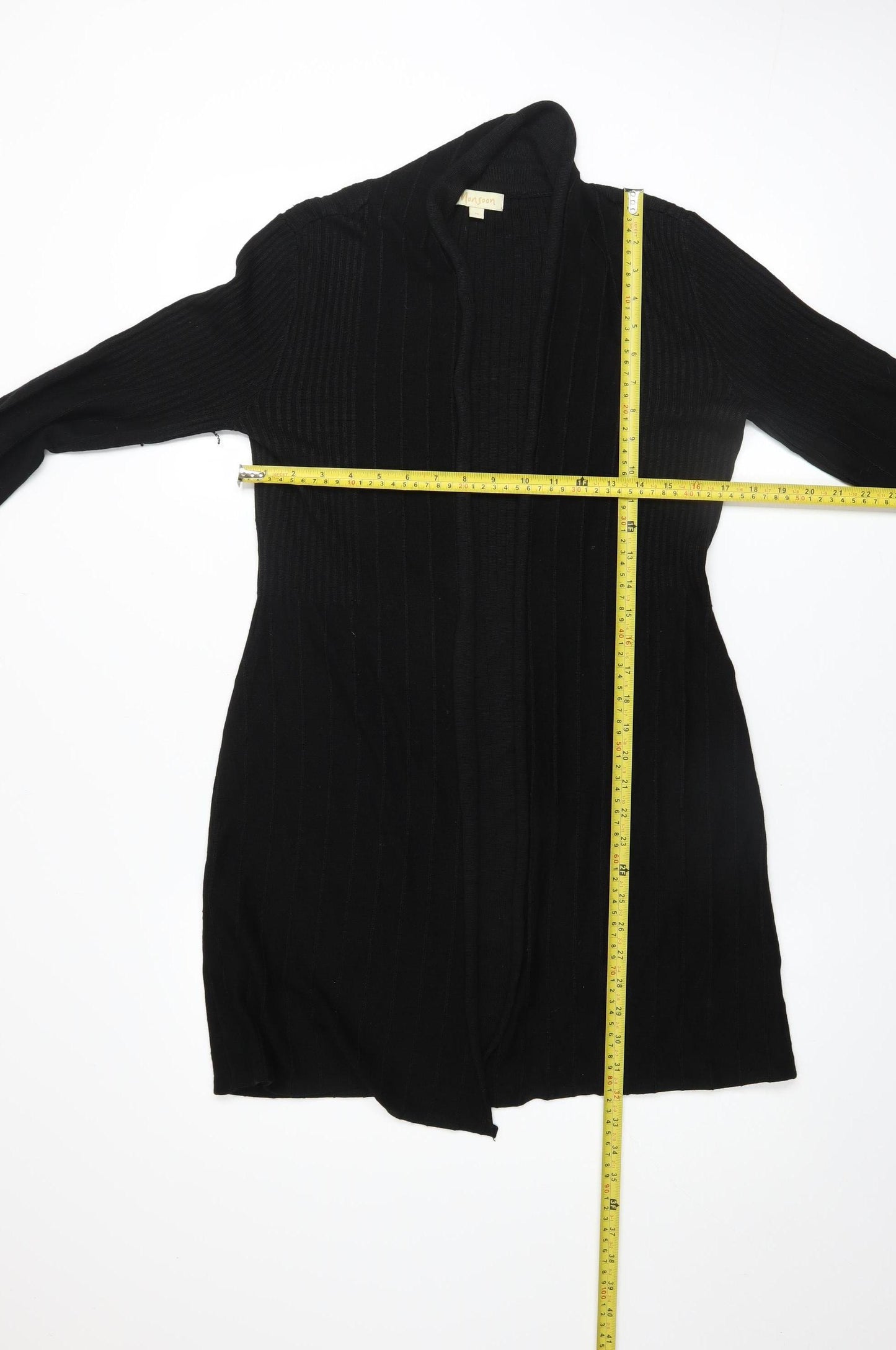 Monsoon Women’s Black Long Sleeve Knit Open Cardigan Size M