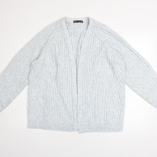 Marks and Spencer Women’s Grey Chunky Knit Open Cardigan Size L