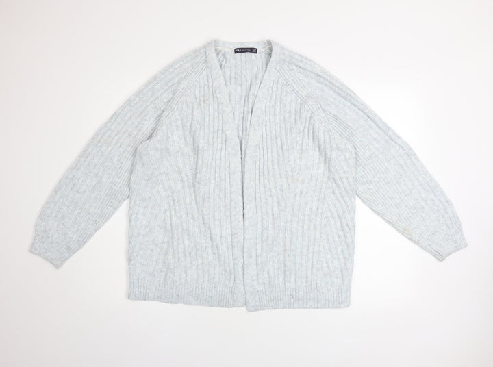 Marks and Spencer Women’s Grey Chunky Knit Open Cardigan Size L