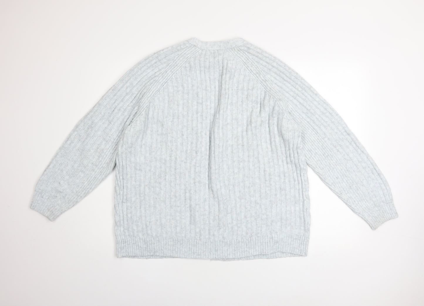 Marks and Spencer Women’s Grey Chunky Knit Open Cardigan Size L