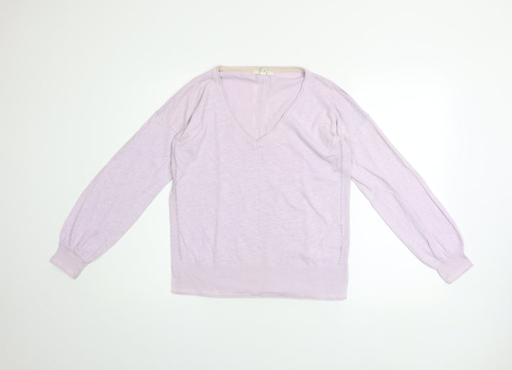 White Stuff Women’s Purple V-Neck Knit Jumper UK 10