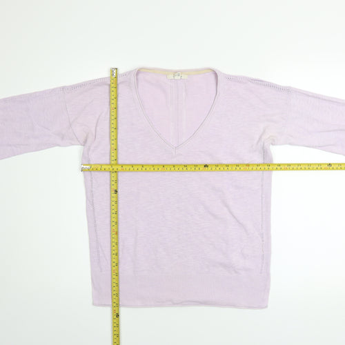 White Stuff Women’s Purple V-Neck Knit Jumper UK 10