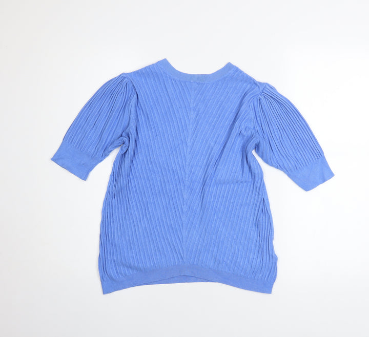 Marks and Spencer Women’s Blue 3/4 Sleeve Knit Tunic Top Size 14
