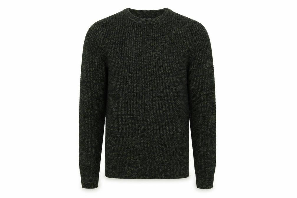 New Look Men Green Chunky-Knit Crew Neck Jumper XS