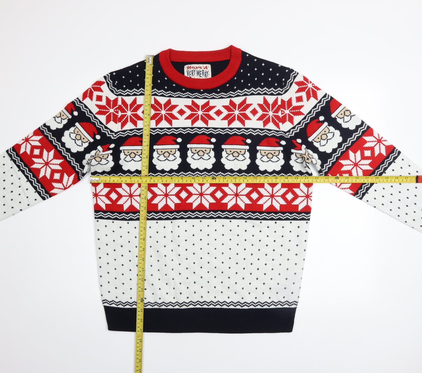 Men’s Large Multicoloured Christmas Santa Fair Isle Jumper