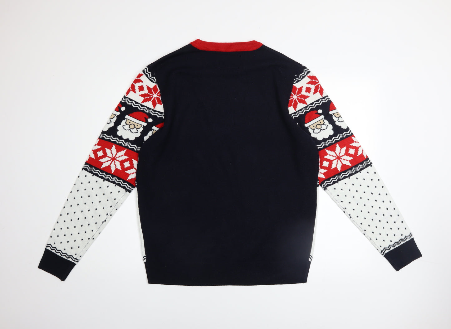 Men’s Large Multicoloured Christmas Santa Fair Isle Jumper