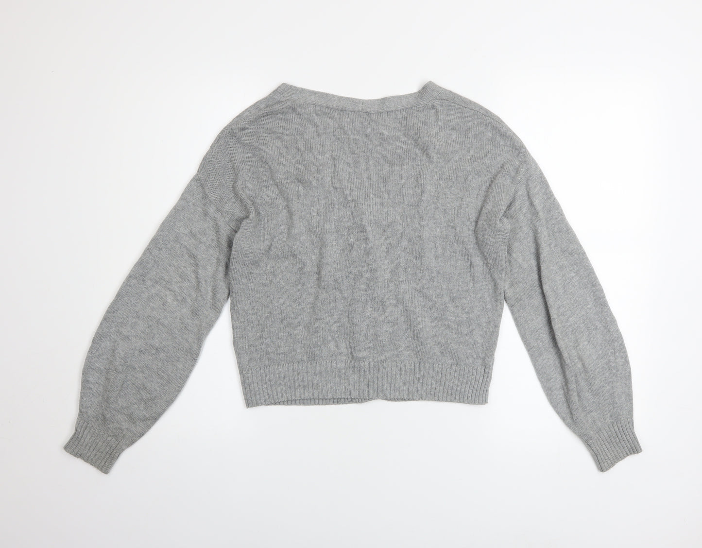 Hollister Womens Grey Cardigan XXS Cotton Nylon Viscose Knit