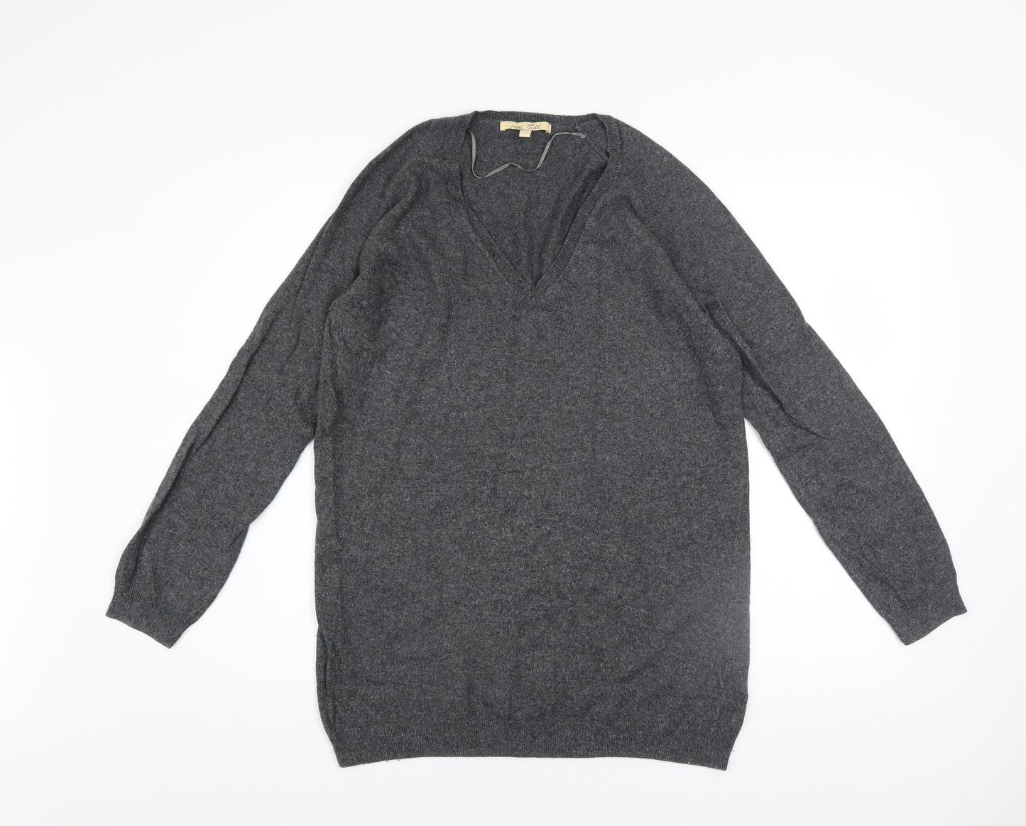 Next Women’s Grey V-Neck Long Sleeve Pullover Jumper Size 12