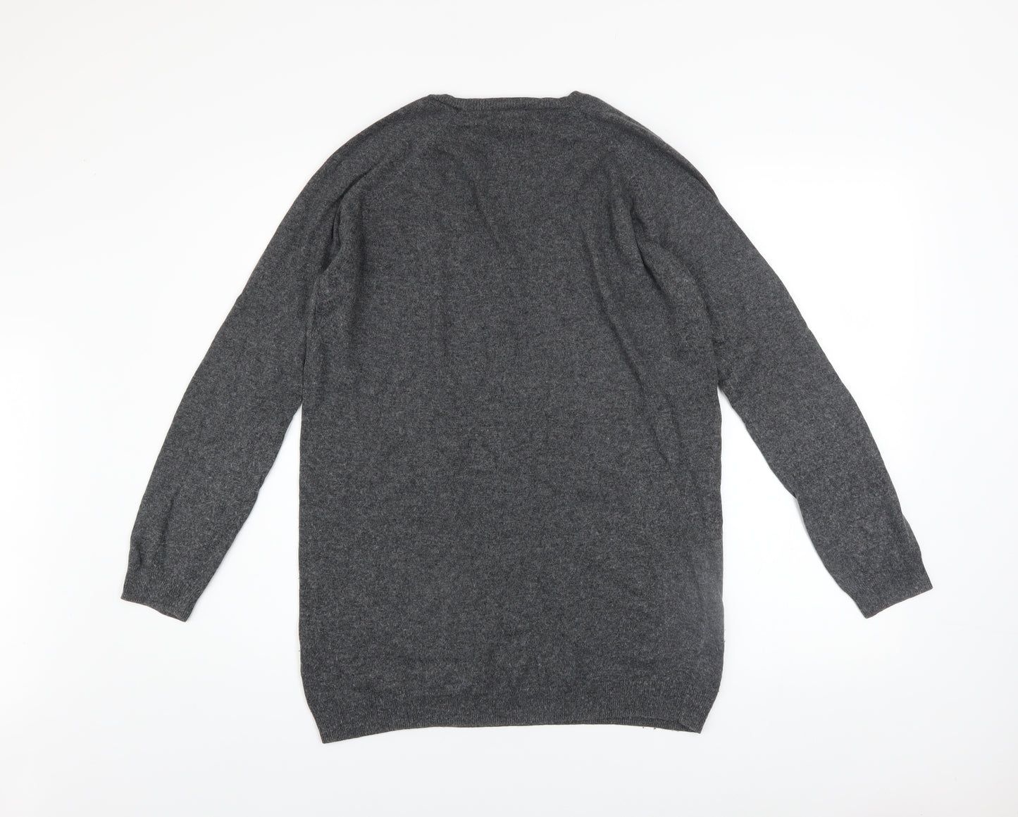Next Women’s Grey V-Neck Long Sleeve Pullover Jumper Size 12