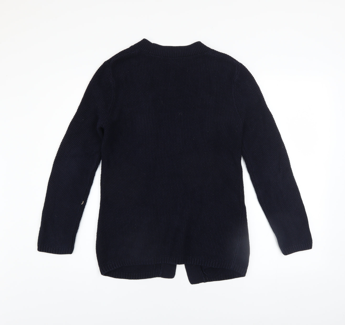 Hobbs Women’s Blue Cotton Knit Long Sleeve Open Cardigan XS