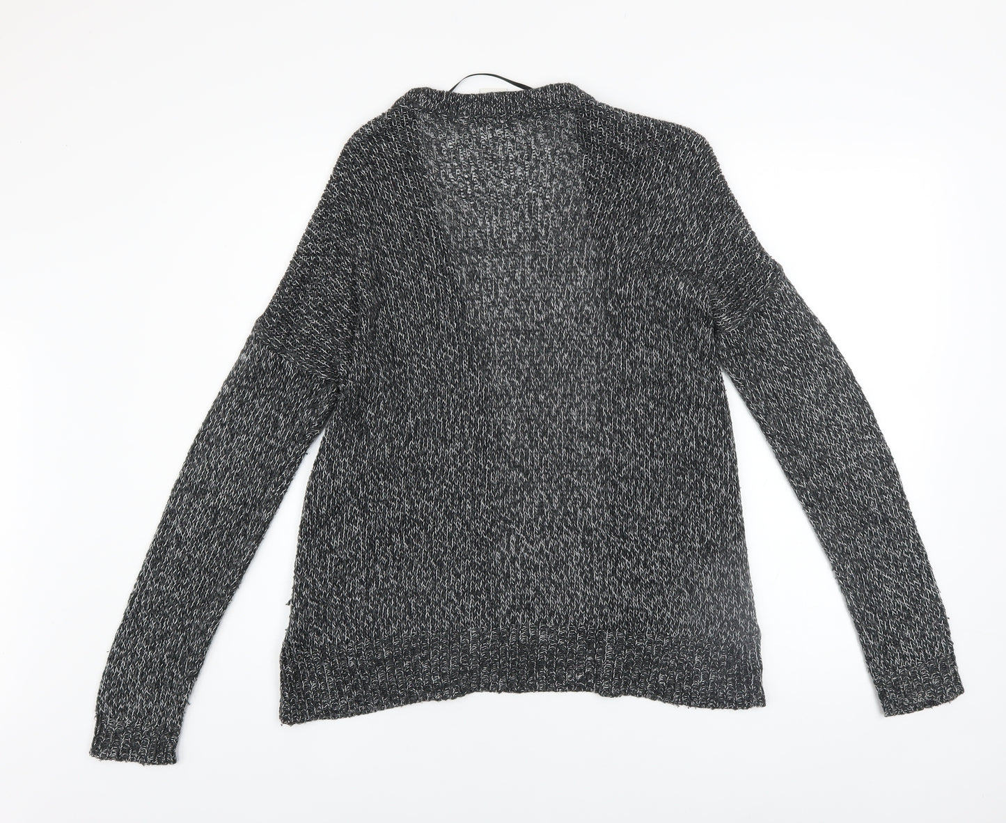 Vero Moda Women's Grey Knit Open Front Long Sleeve Cardigan Size S