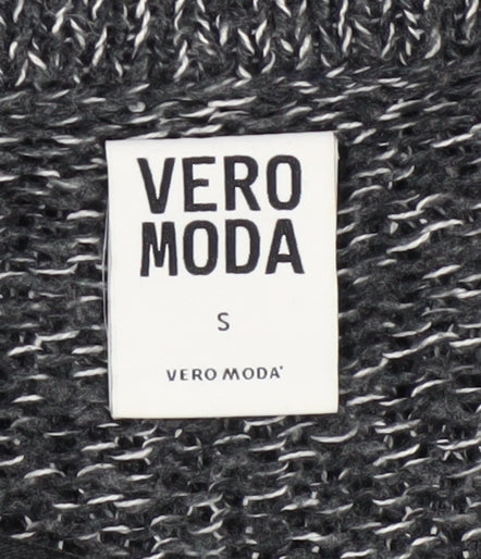 Vero Moda Women's Grey Knit Open Front Long Sleeve Cardigan Size S