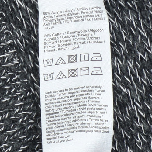 Vero Moda Women's Grey Knit Open Front Long Sleeve Cardigan Size S