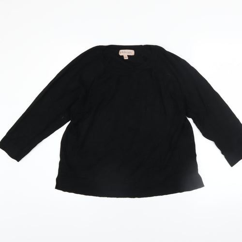 Philosophy Women’s Black Rayon Knit Crew Neck Pullover Jumper L
