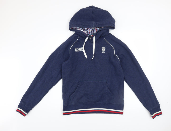 Canterbury Women's Navy England Rugby Hoodie Size 10 Pullover Cotton Blend