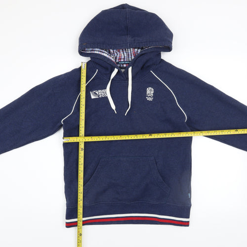 Canterbury Women's Navy England Rugby Hoodie Size 10 Pullover Cotton Blend