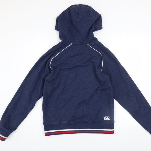 Canterbury Women's Navy England Rugby Hoodie Size 10 Pullover Cotton Blend