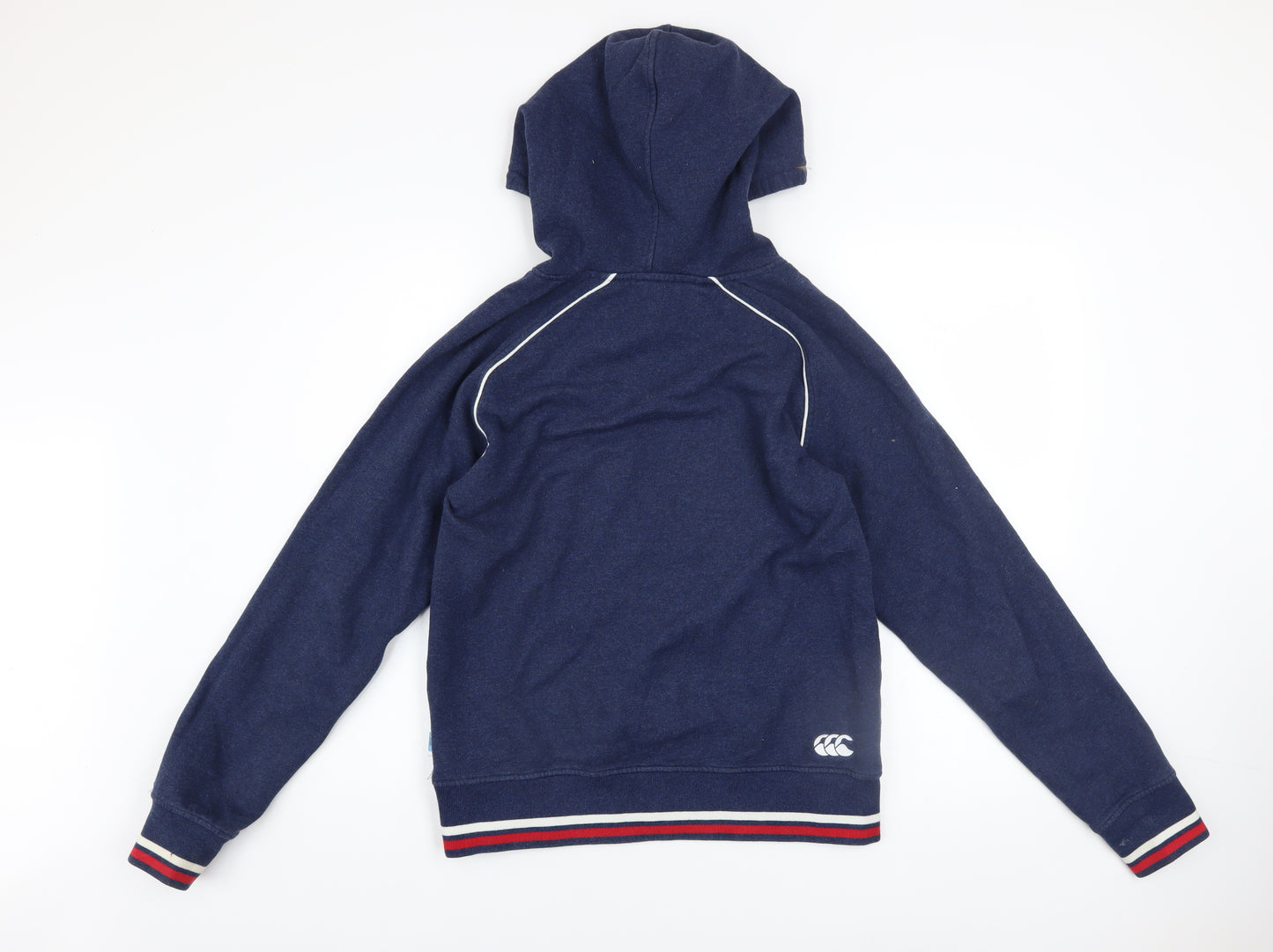 Canterbury Women's Navy England Rugby Hoodie Size 10 Pullover Cotton Blend