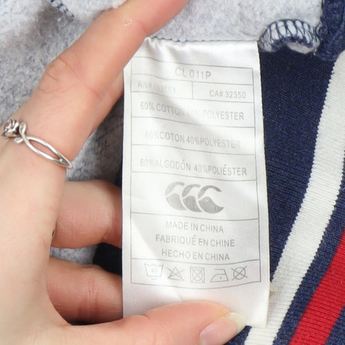 Canterbury Women's Navy England Rugby Hoodie Size 10 Pullover Cotton Blend