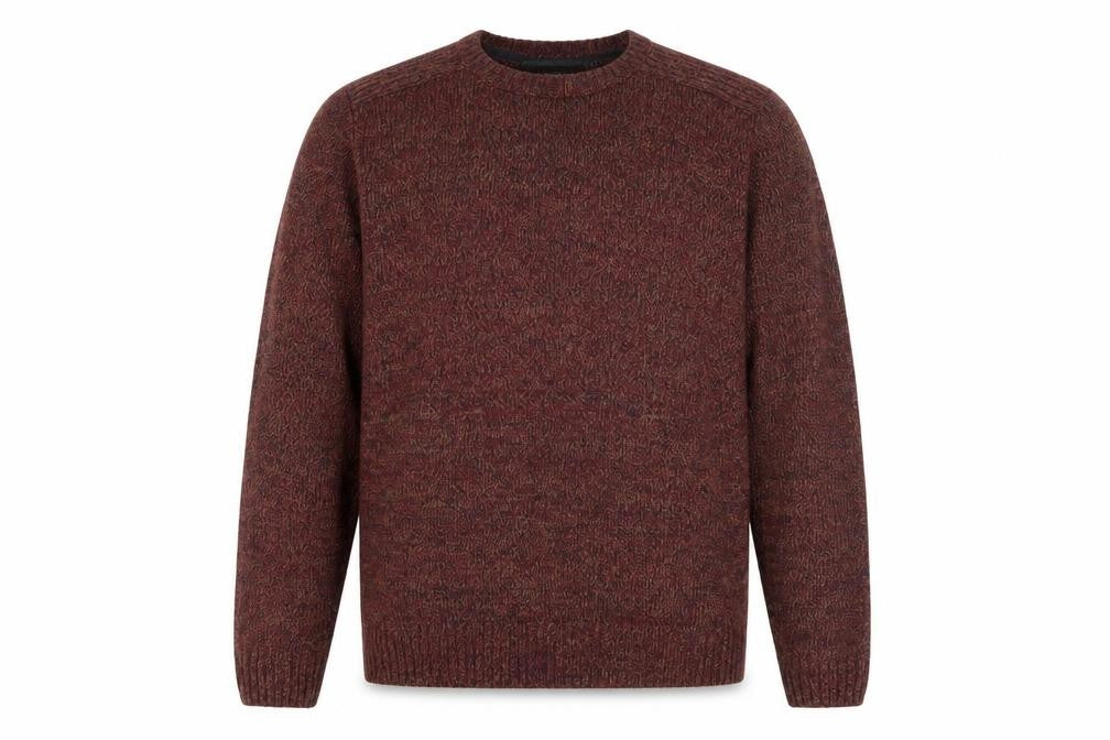 Kensington Eastside Men Brown 2XL Acrylic Crew Neck Jumper