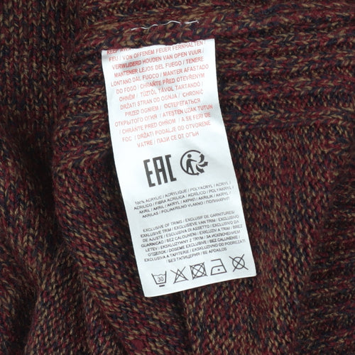 Kensington Eastside Men Brown 2XL Acrylic Crew Neck Jumper