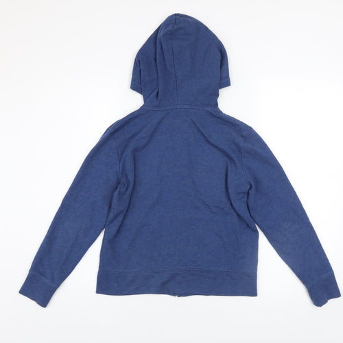 GAP Kids Girls Blue Sequin Logo Full Zip Hoodie 12-13 Years