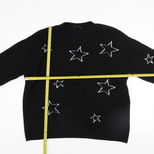Marks and Spencer Women's Black Star Knit Jumper L