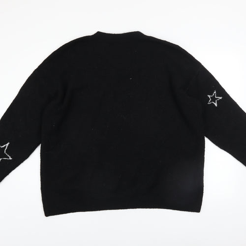 Marks and Spencer Women's Black Star Knit Jumper L