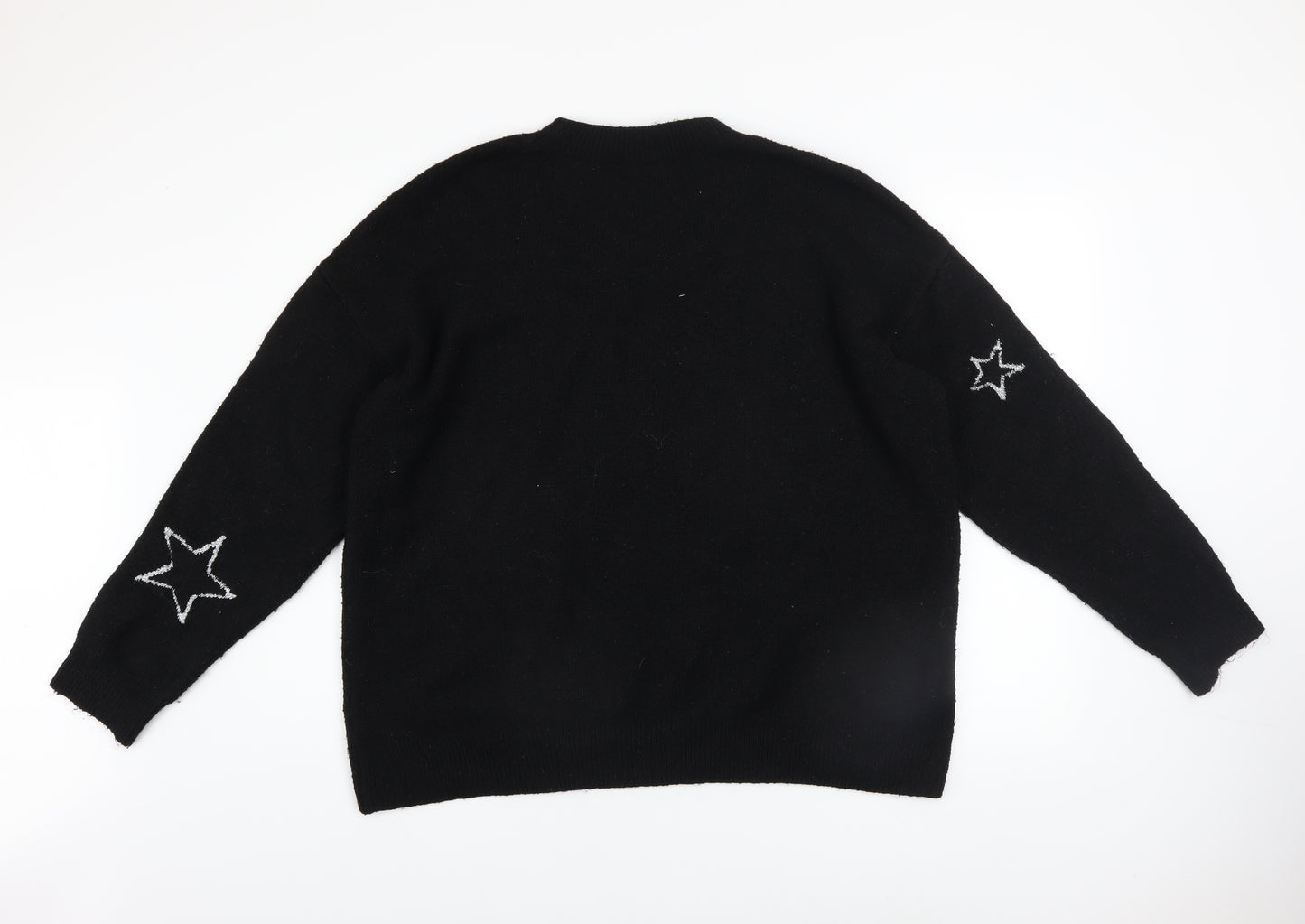Marks and Spencer Women's Black Star Knit Jumper L