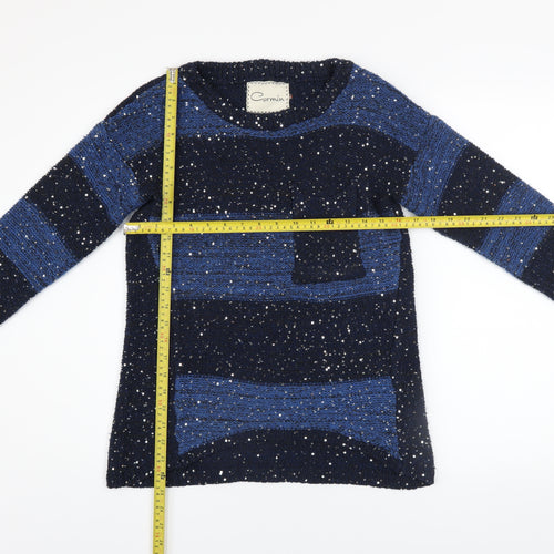 Carmin Women's Blue Sequin Knit Pullover Jumper Size S