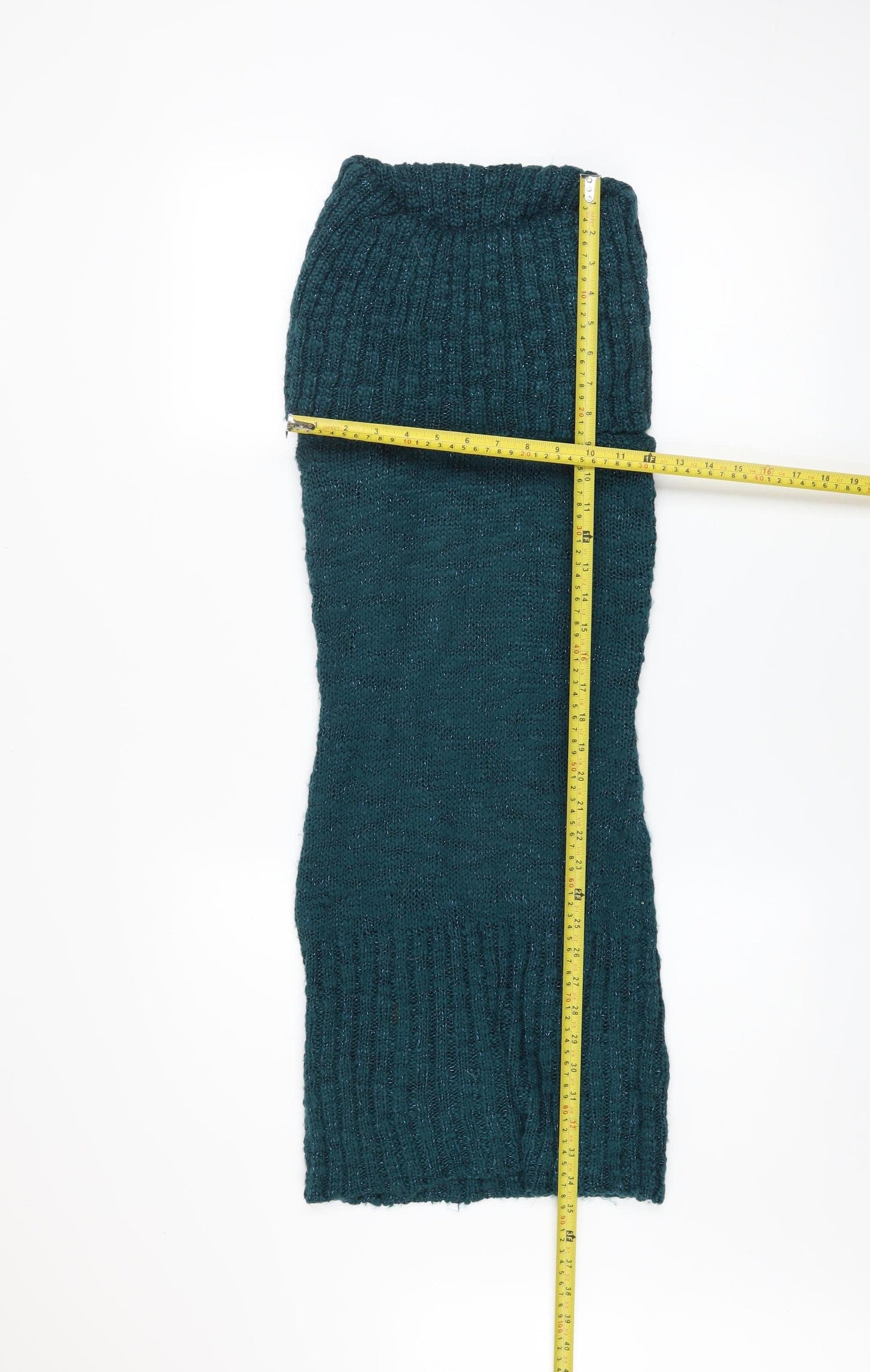 Joe Browns Women’s Green Knit Jumper Dress Size M Sleeveless Stretch Winter