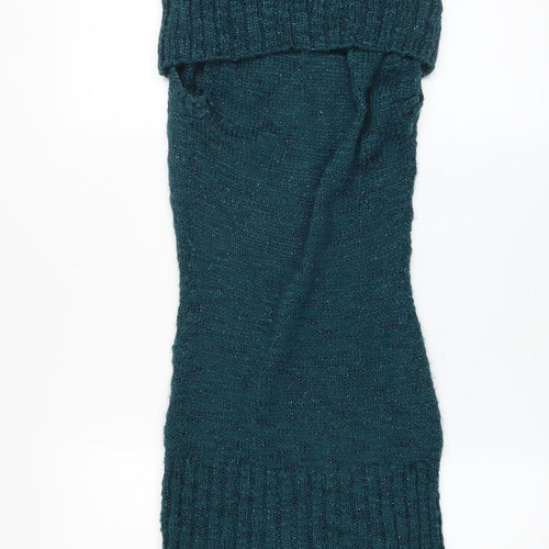Joe Browns Women’s Green Knit Jumper Dress Size M Sleeveless Stretch Winter