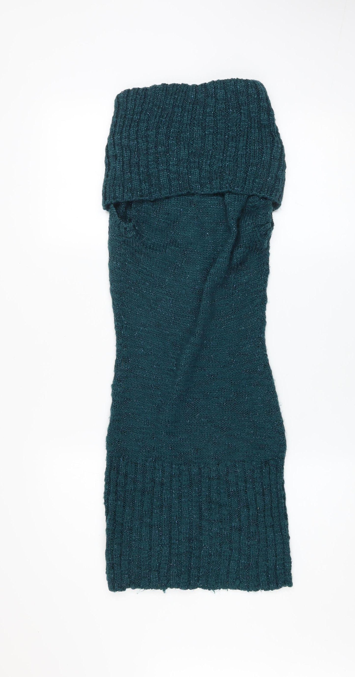 Joe Browns Women’s Green Knit Jumper Dress Size M Sleeveless Stretch Winter