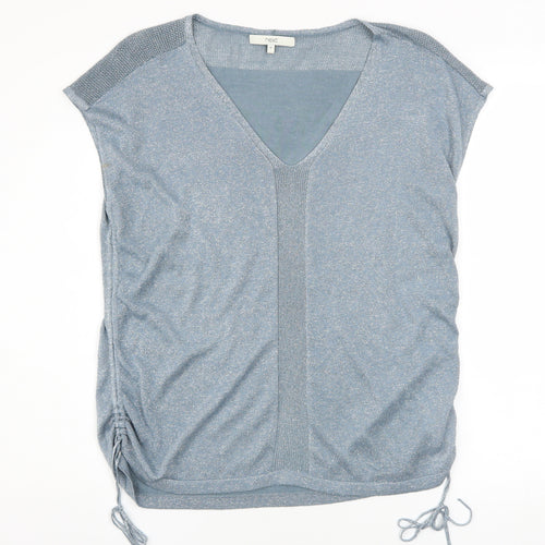 Next Women Blue Knit V-Neck Sleeveless Camisole Top Size 16
