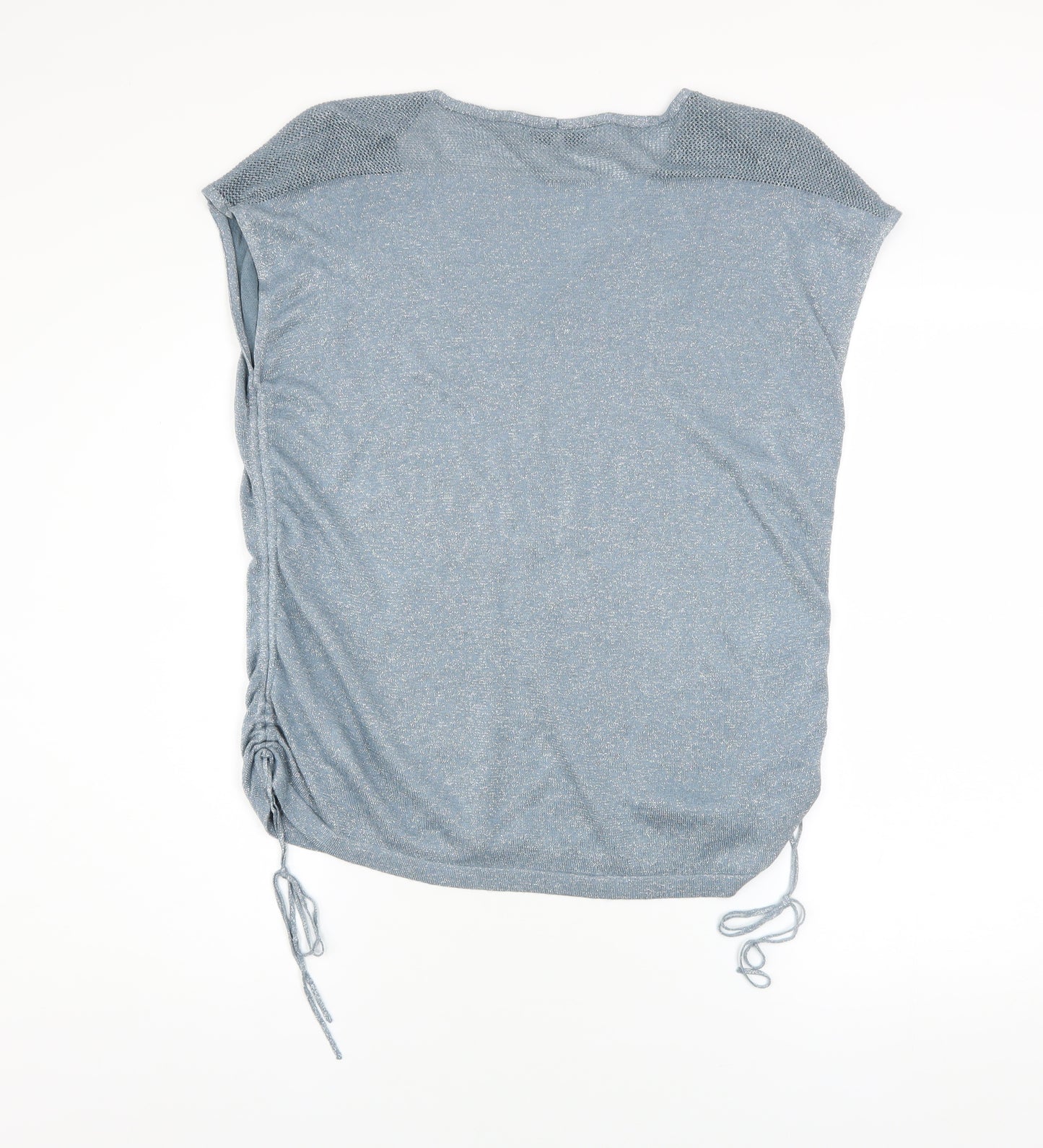 Next Women Blue Knit V-Neck Sleeveless Camisole Top Size 16