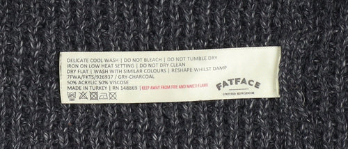 Fat Face Women’s Grey Chunky-Knit Open Cardigan UK 12
