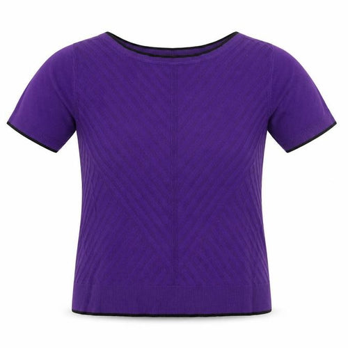 Principles by Ben de Lisi Women's Purple Knit Short Sleeve Top Size 12