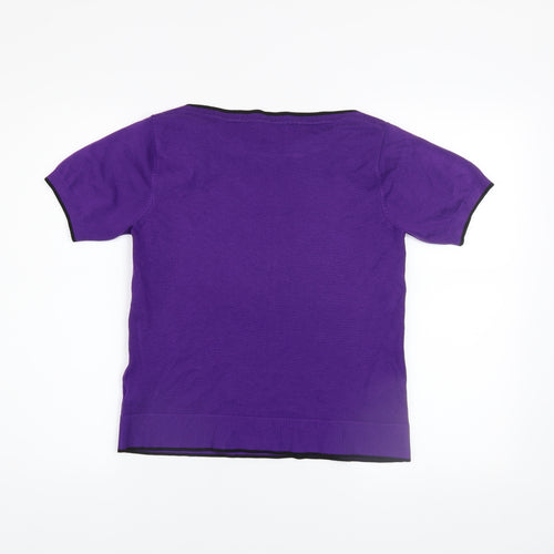 Principles by Ben de Lisi Women's Purple Knit Short Sleeve Top Size 12