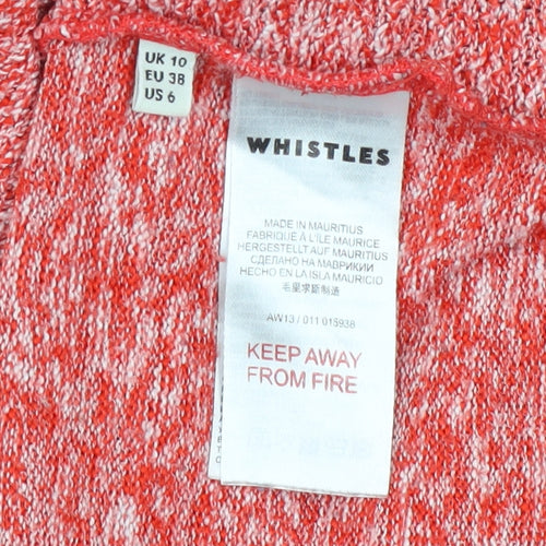 Whistles Women’s Red Knit Pullover Jumper Size 10
