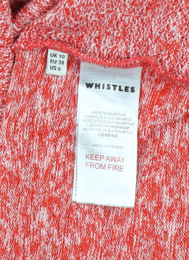 Whistles Women’s Red Knit Pullover Jumper Size 10